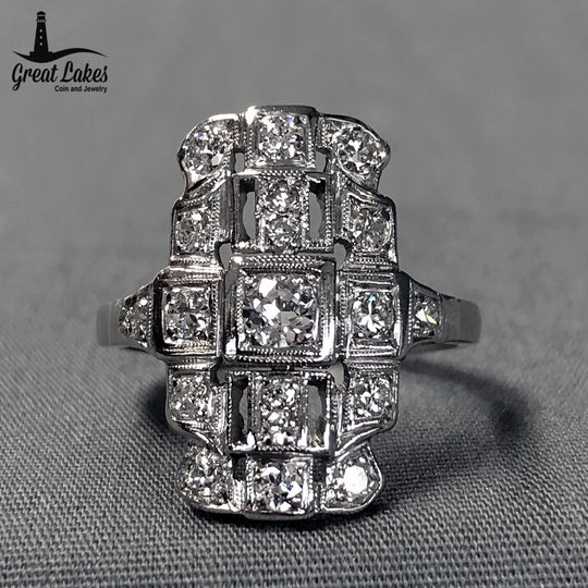 Art Deco Platinum Diamond Ring