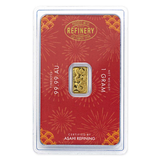 2025 Asahi Year of the Snake 1 g Gold Bar (In Assay)