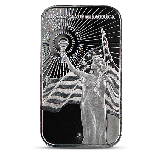 Asahi American Reserve Colombia Goddess 1 oz Silver Bar (BU)