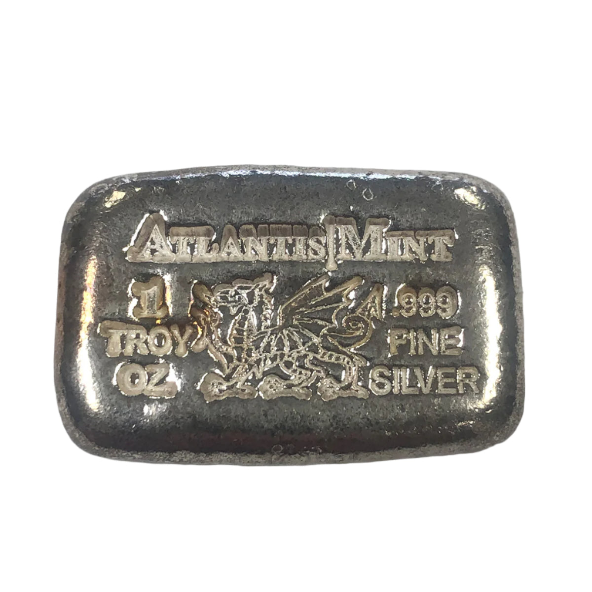 Atlantis Mint Welsh Dragon Hand Poured 1 oz Silver Bar