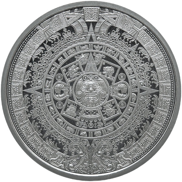 Aztec Calendar 1/2 oz Silver Round (BU)
