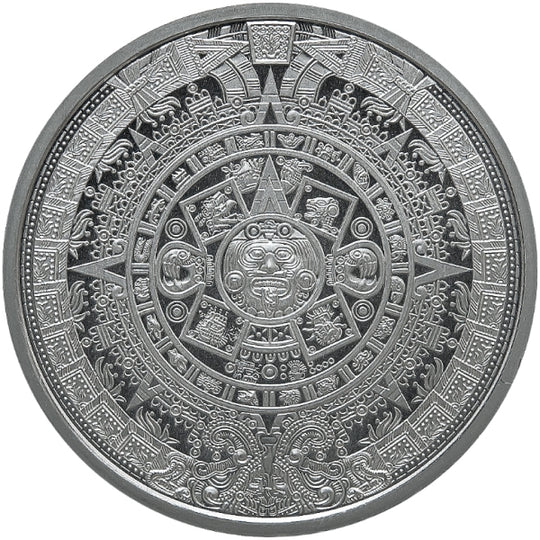 Aztec Calendar 1/2 oz Silver Round (BU)