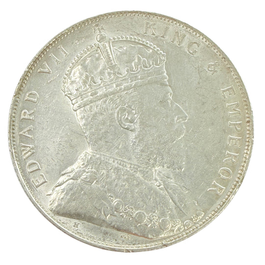 1907-H Straits Settlements (British Malaysia) Silver Dollar (AU Details)
