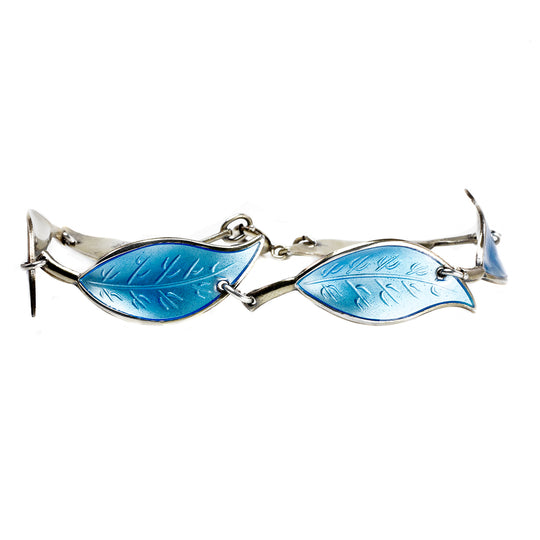 David Andersen Silver & Enamel Leaf Bracelet