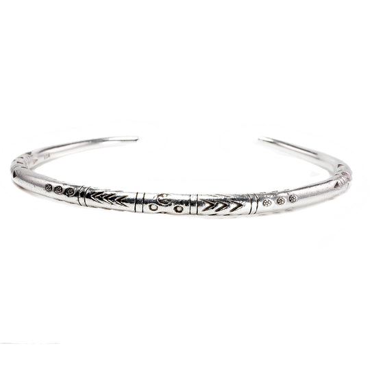 Native American Handmade Silver Bangle