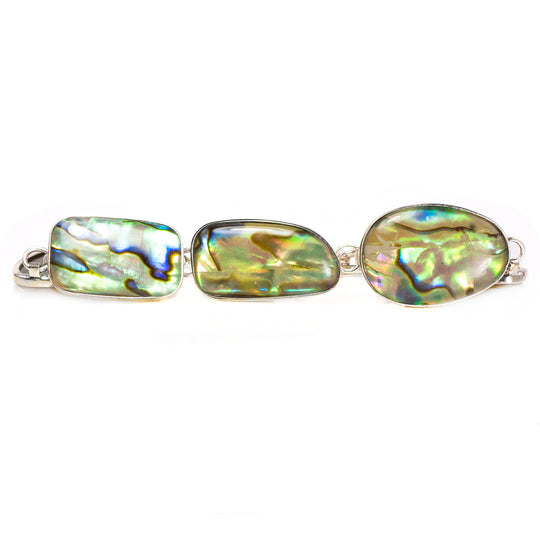 Adjustable Silver Plated Abalone Bracelet