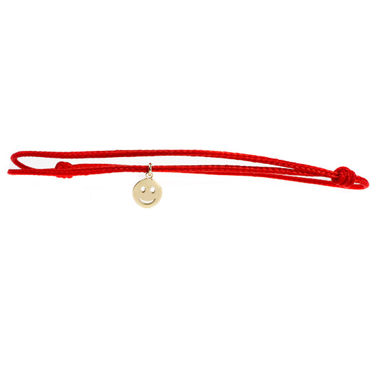 14 k Gold Charm Cord Bracelet