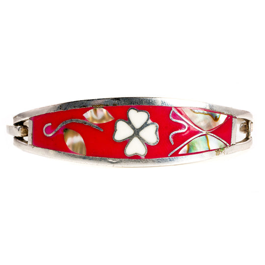 Silver & Enamel Bangle