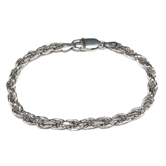 Italian Silver Rope Bracelet