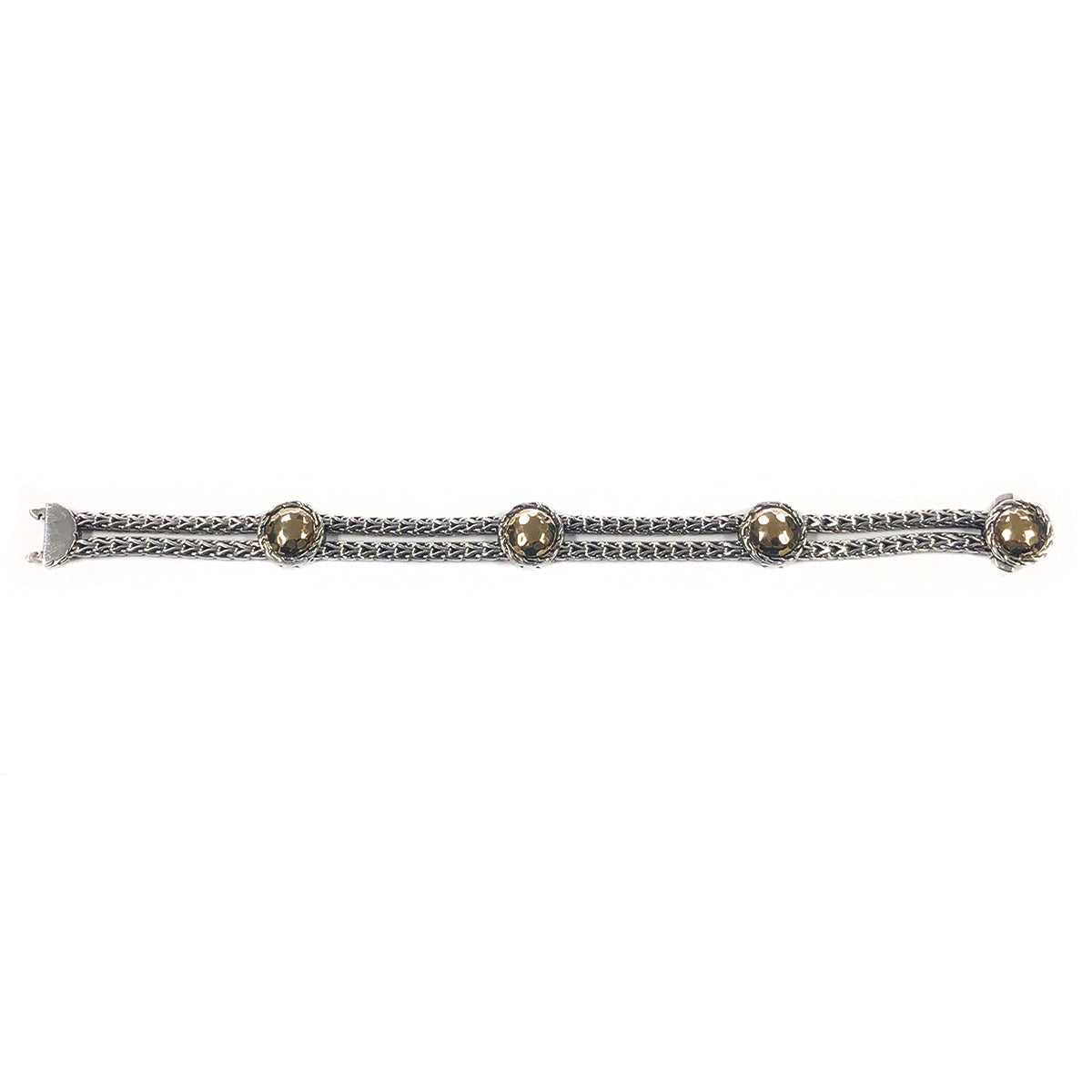 John Hardy Classic Chain Silver & 18 k Gold Palu Bracelet