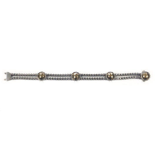 John Hardy Classic Chain Silver & 18 k Gold Palu Bracelet