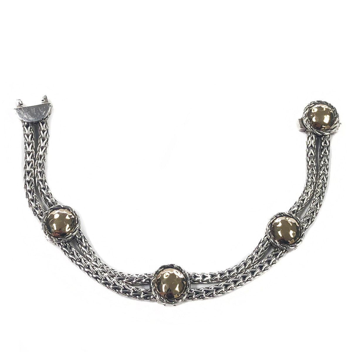 John Hardy Classic Chain Silver & 18 k Gold Palu Bracelet