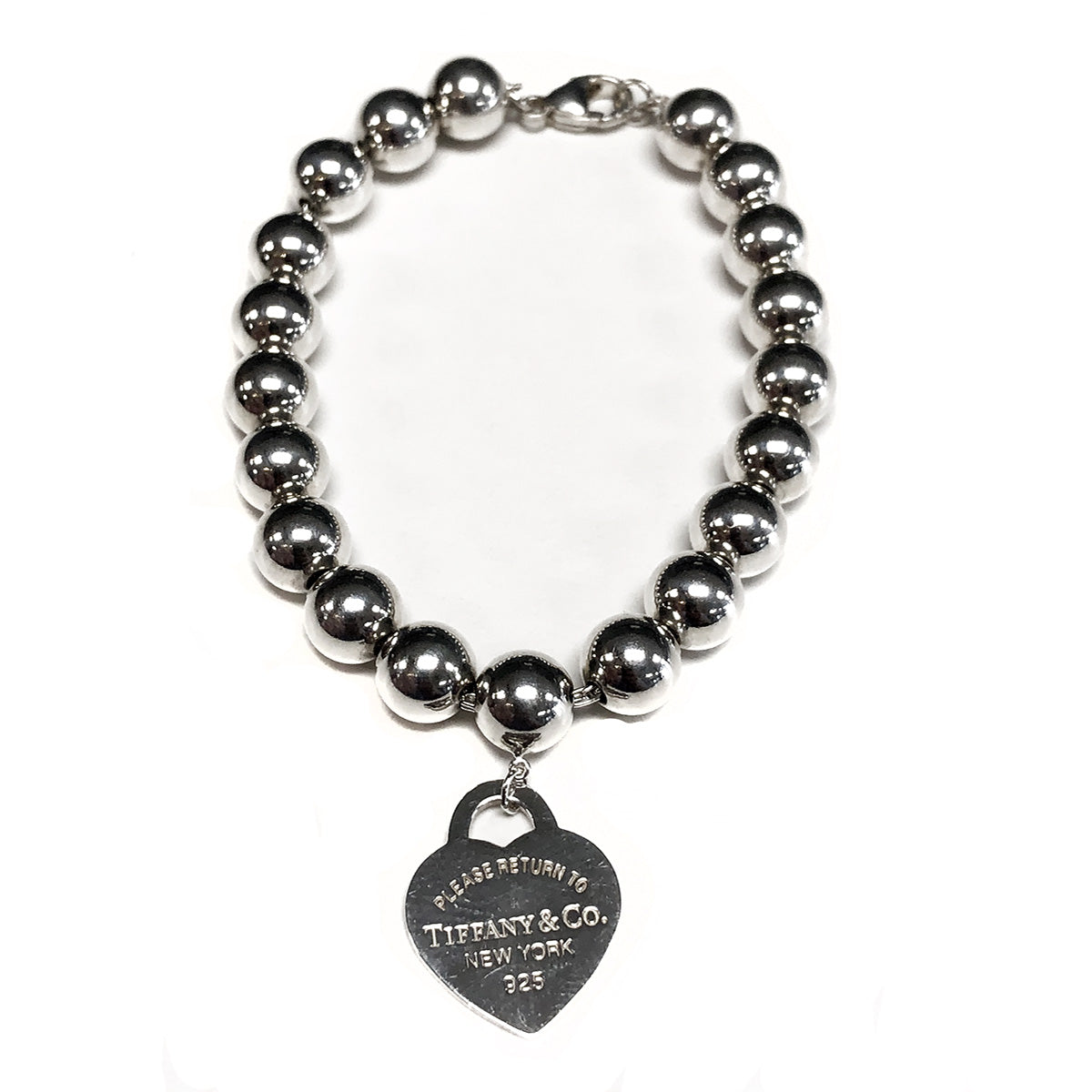 Tiffany Blue Heart Tag Bead Bracelet