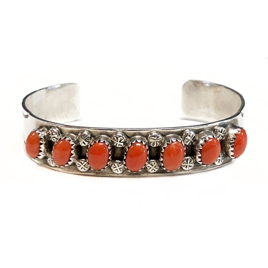 Paylee & Darlene Coonsis Zuni Pueblo Coral Cuff