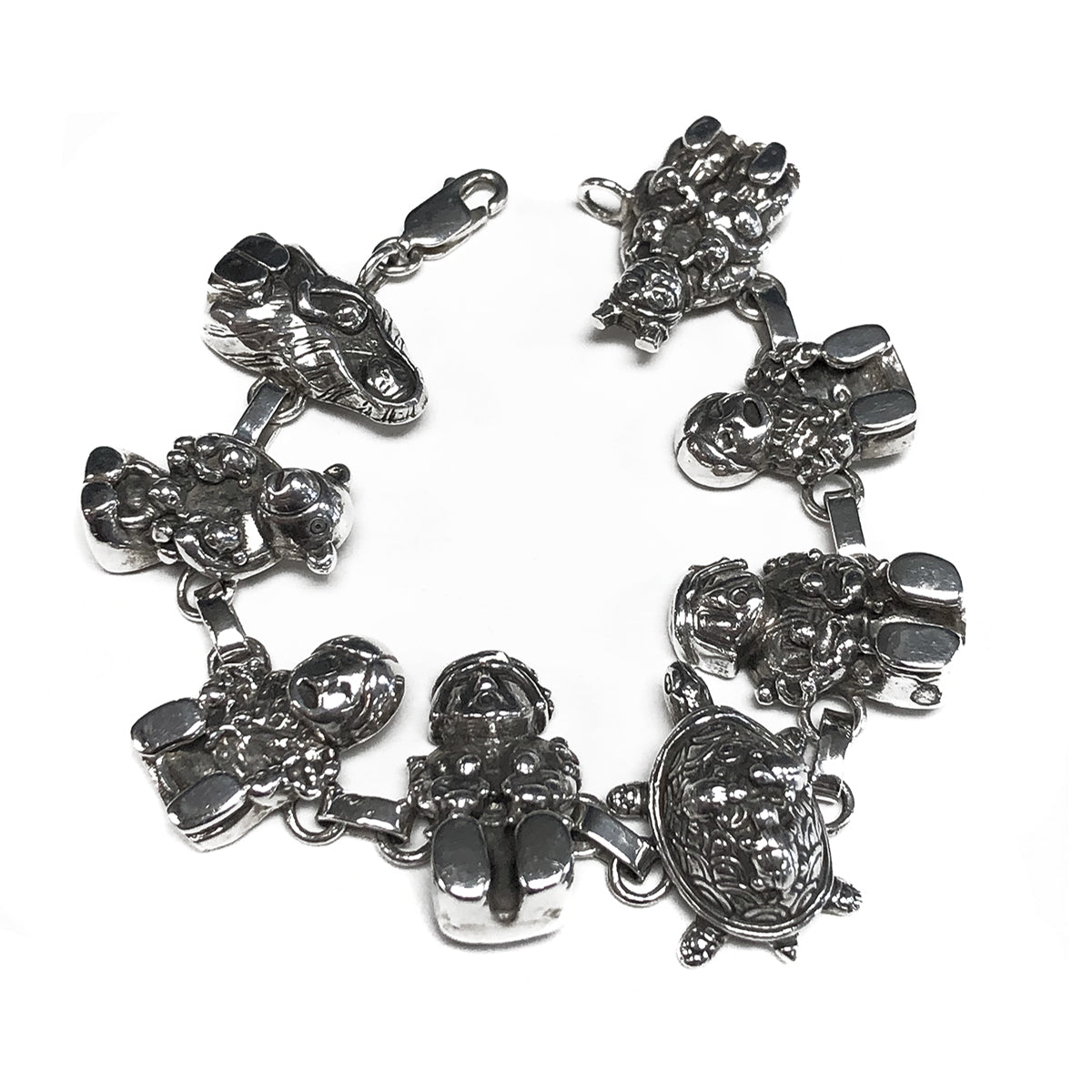 Carol Felley Pueblo Silver Storyteller Bracelet