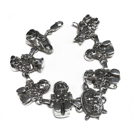 Carol Felley Pueblo Silver Storyteller Bracelet