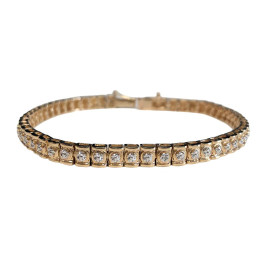 Gold Plated & Diamond Bracelet