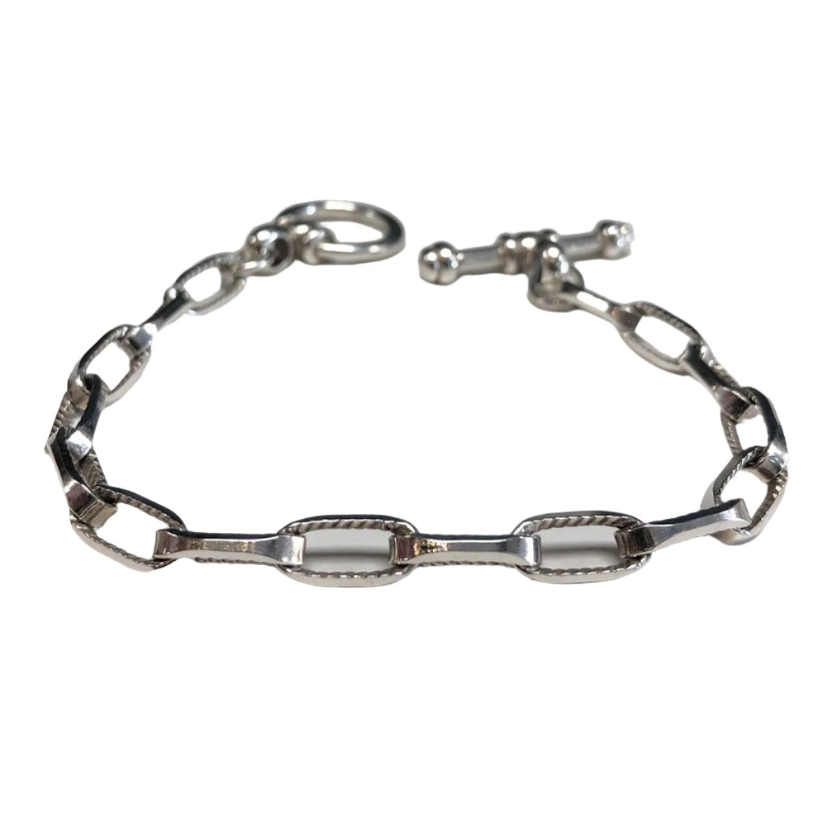 Silver Oval Link Bracelet