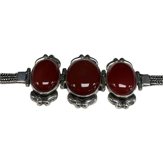 Silver & Carnelian Bracelet