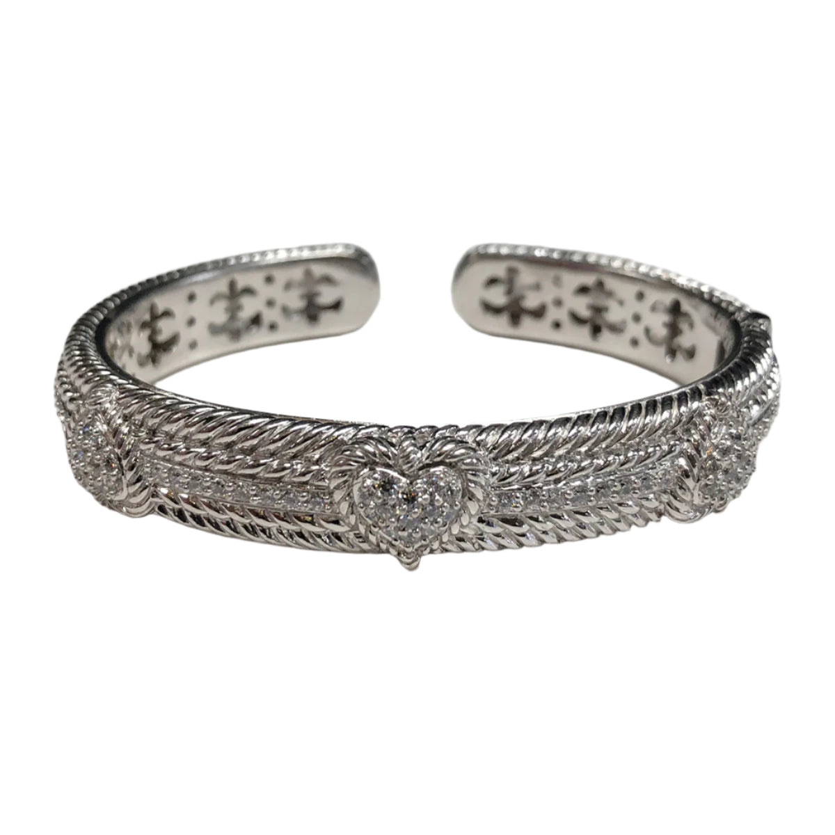 Judith Ripka Diamonique Cuff Heart Bracelet
