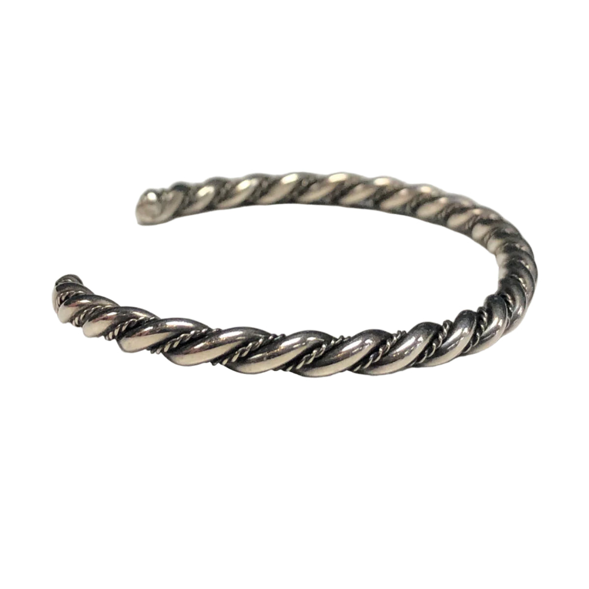 Twisted Silver Bangle