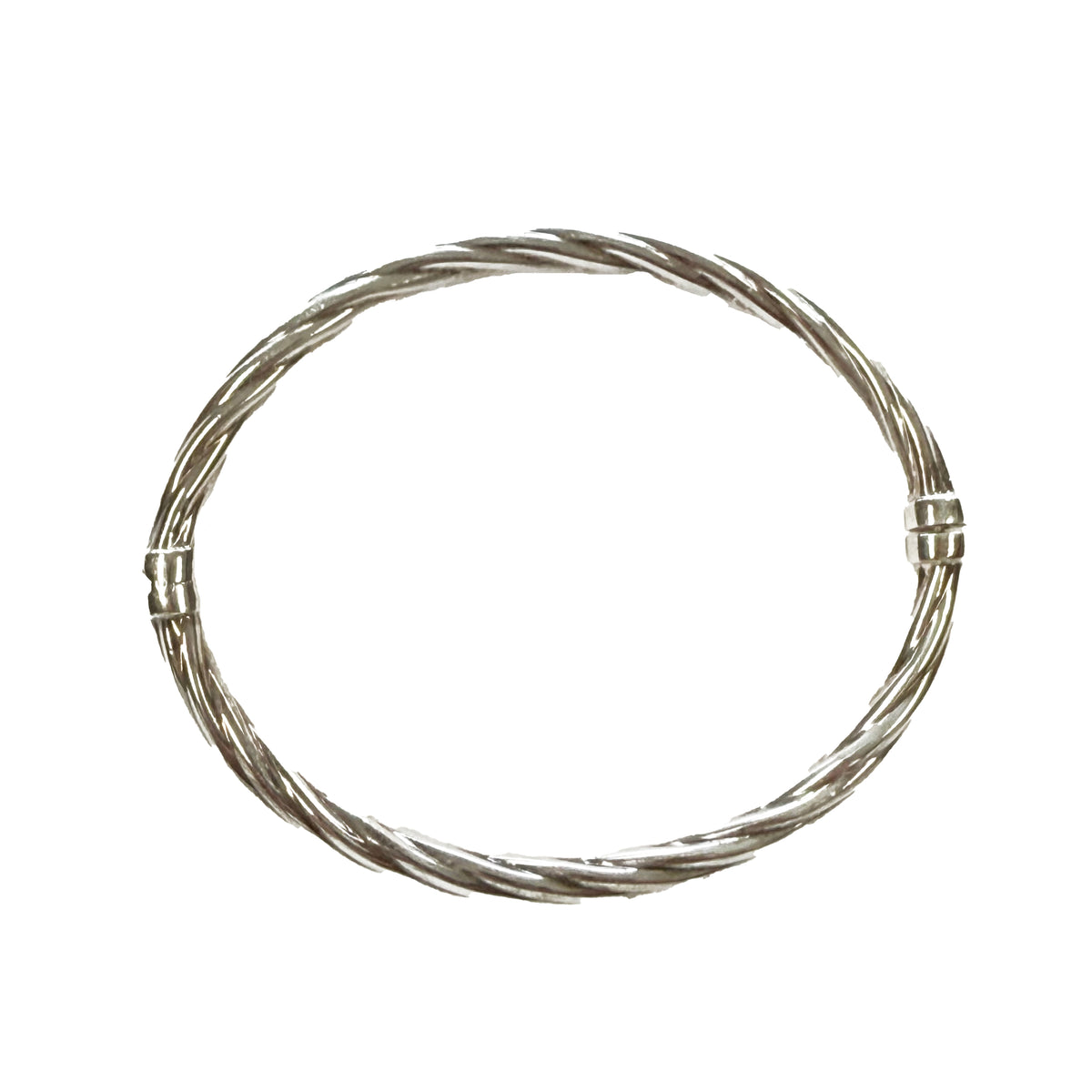 Silver Twisted Bangle