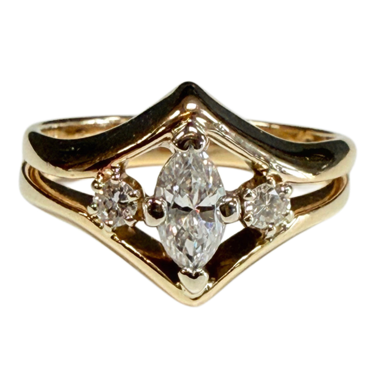 14k Yellow Gold Diamond Ring