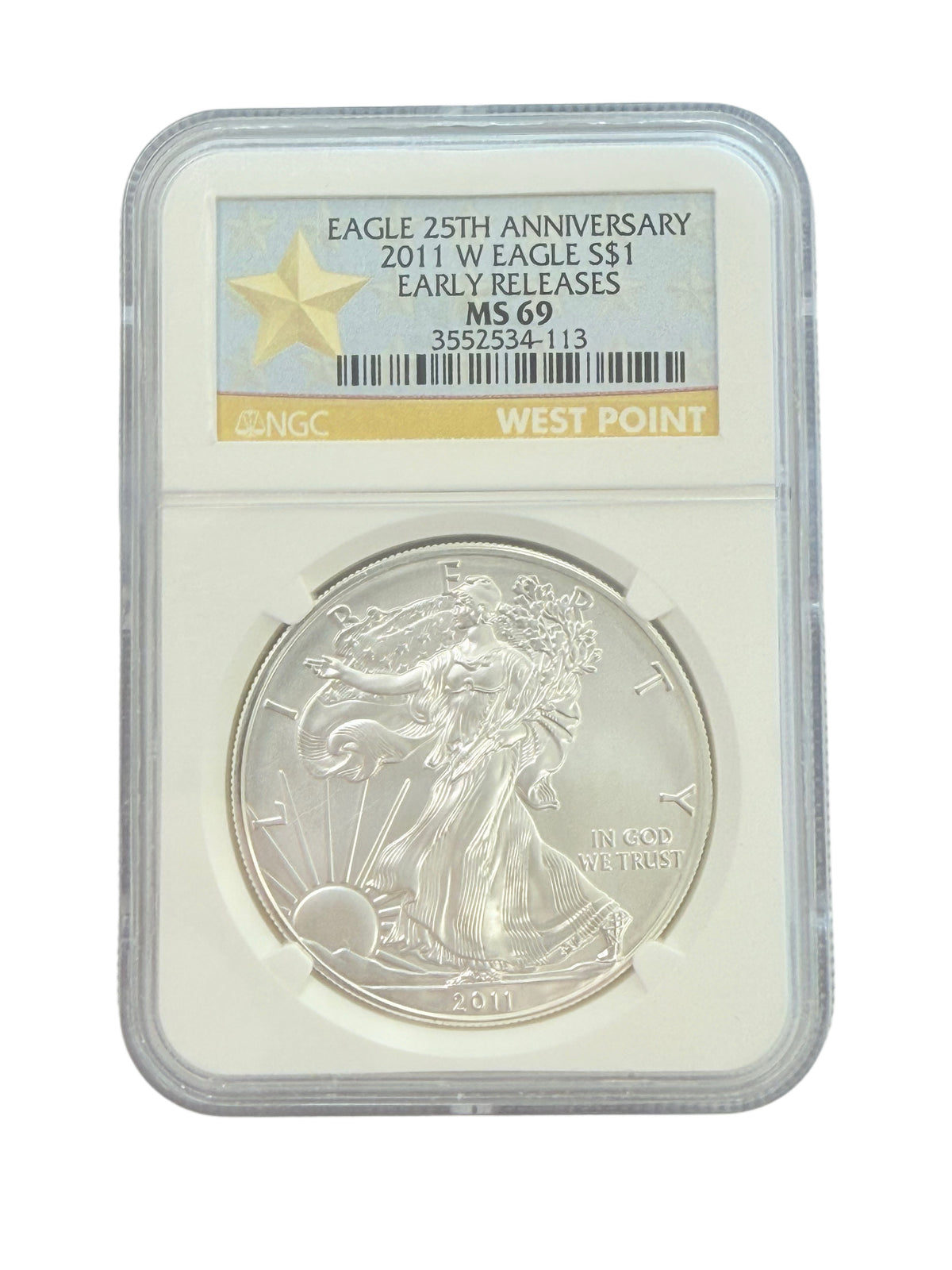 2011-W 1 oz American Silver Eagle 25th Anniversary NGC MS69 ER