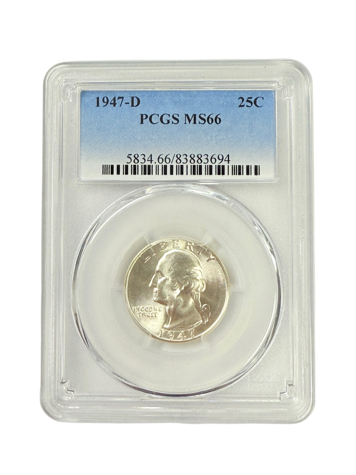 1947-D Washington Quarter PCGS MS66