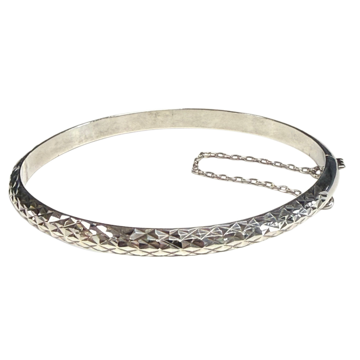 Textured Silver Bangle
