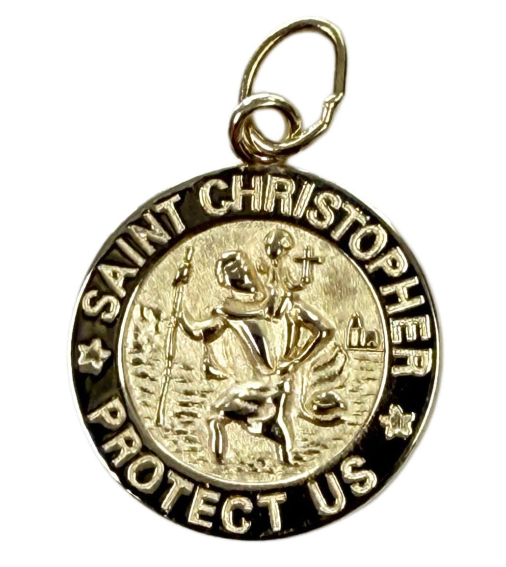 14k Gold Saint Christopher Pendant