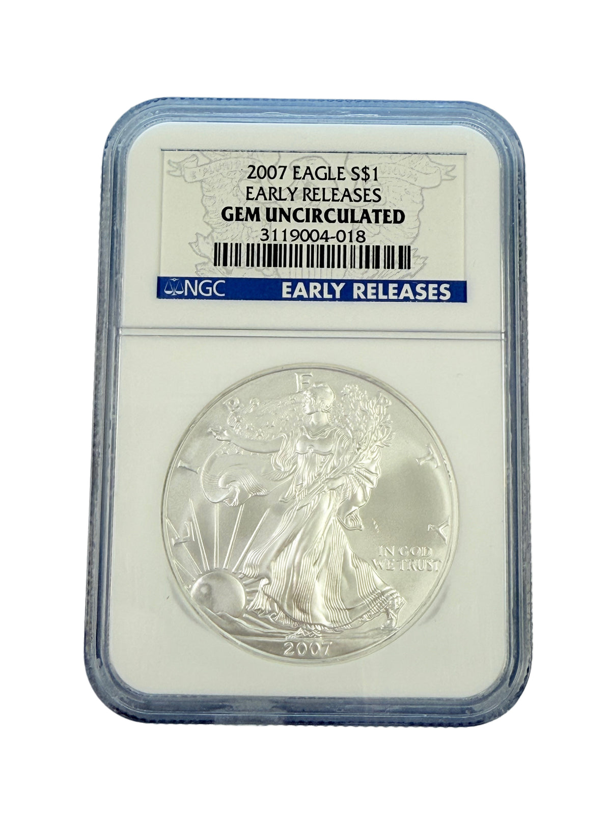 2007 1 oz American Silver Eagle NGC Gem Uncirculated Early Release