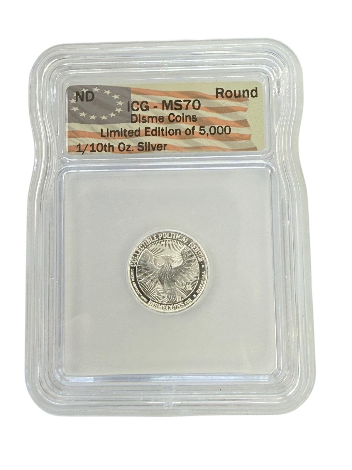 Disme Coins 1/10 oz Silver Round ICG MS70