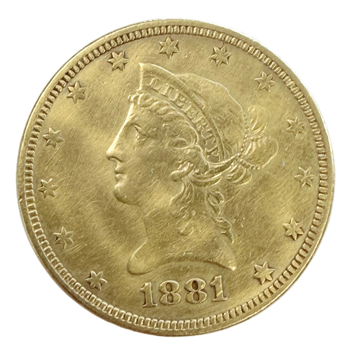 1881 $10 Liberty Gold Eagle (Low Premium)