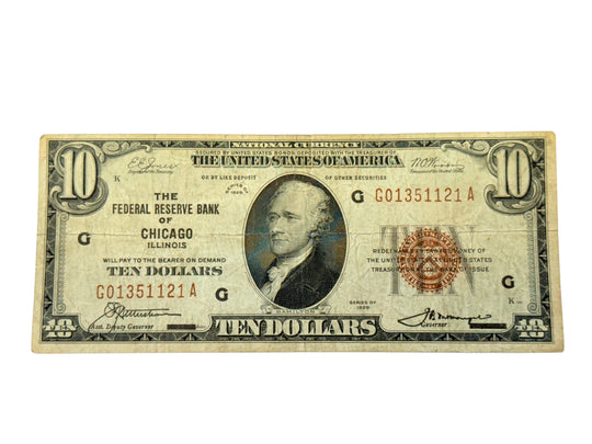FR.1860-G $10 Federal Reserve Bank Note Chicago (F)