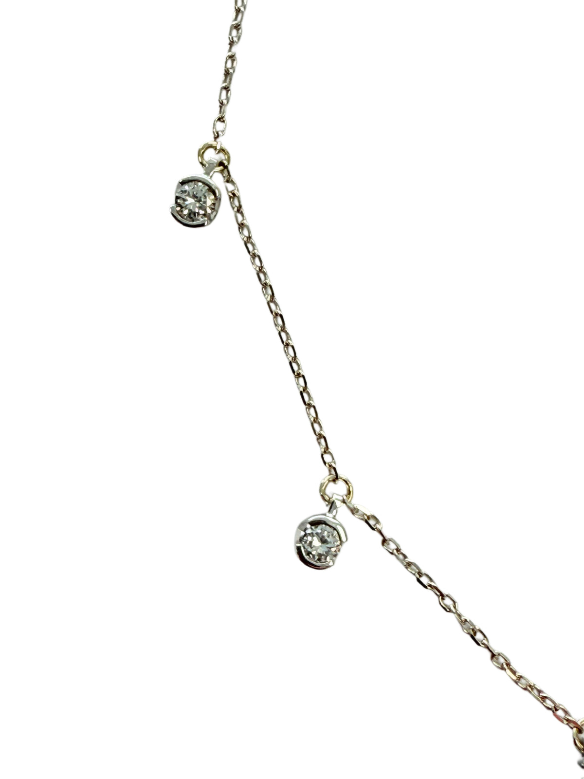 14k White Gold Diamond Necklace