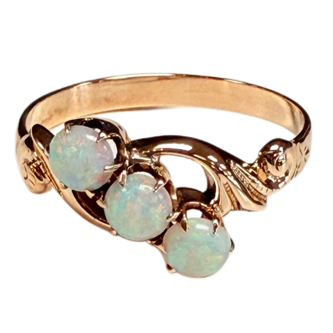 Vintage 10k Rose Gold Opal Ring