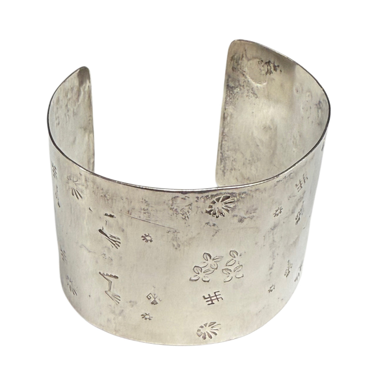 Engraved Silver Cuff