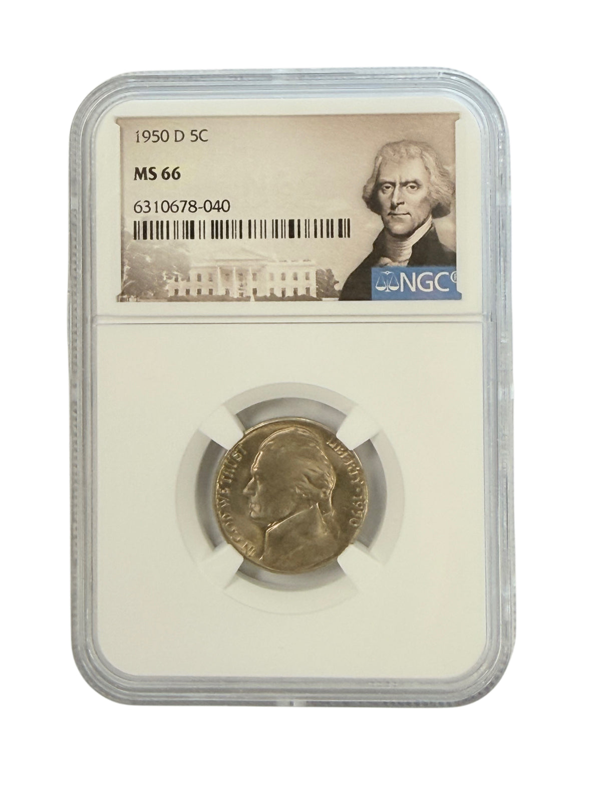 1950-D Jefferson Nickel NGC MS66
