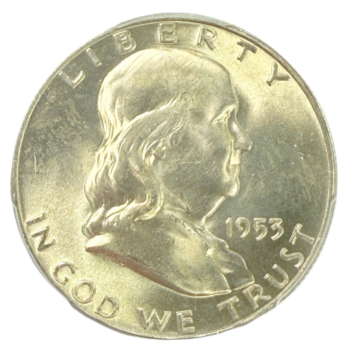 1953-D Franklin Half Dollar PCGS MS64 FBL