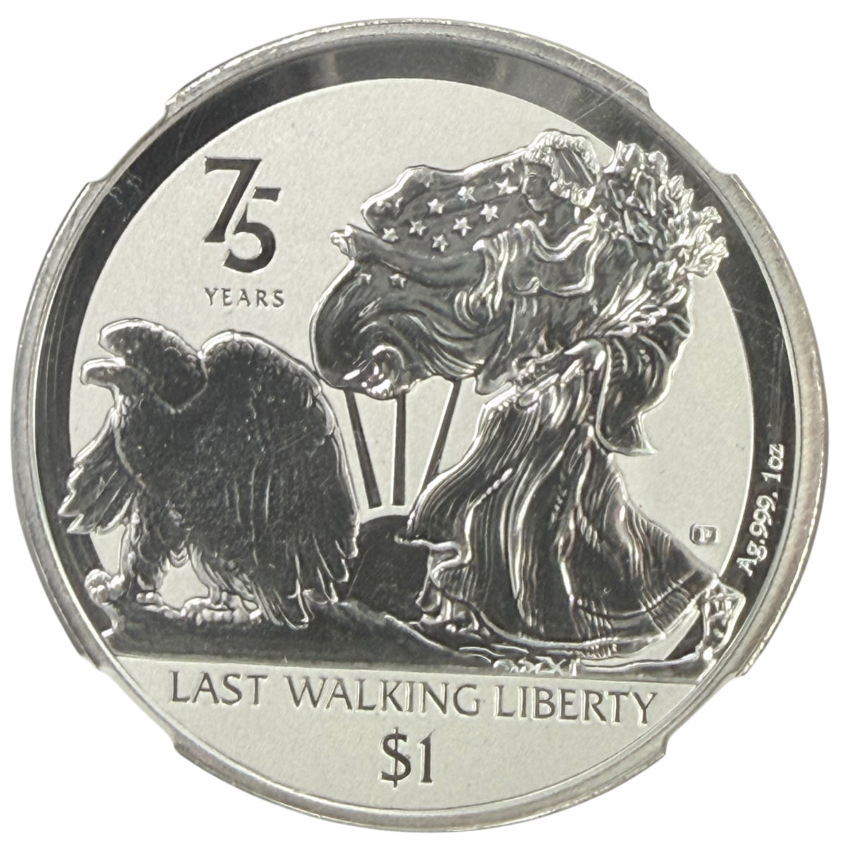 2022 BVI 1 oz Silver Last Walking Liberty NGC Reverse PF70