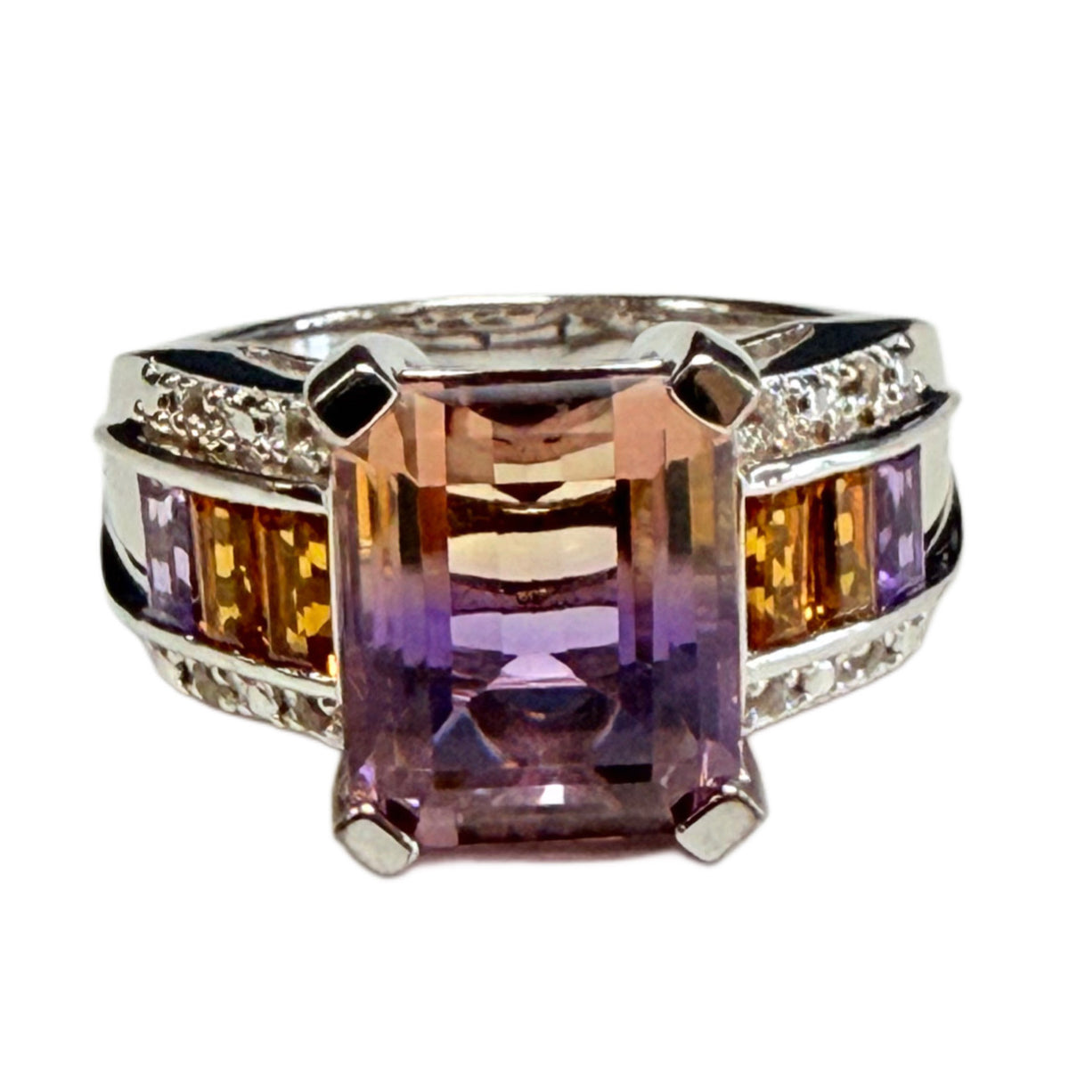 Silver Ametrine Ring