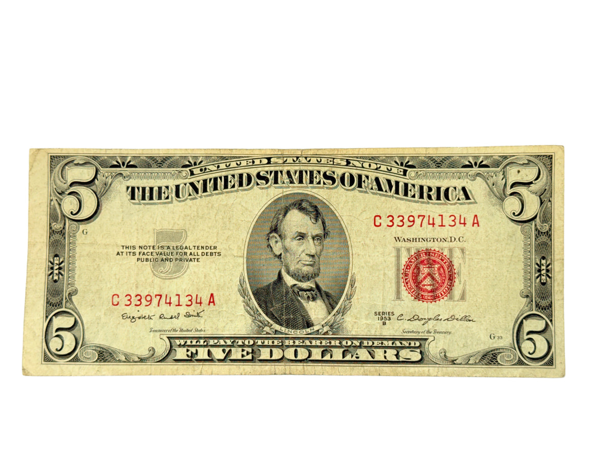 1953-B $5 Legal Tender Note (F)