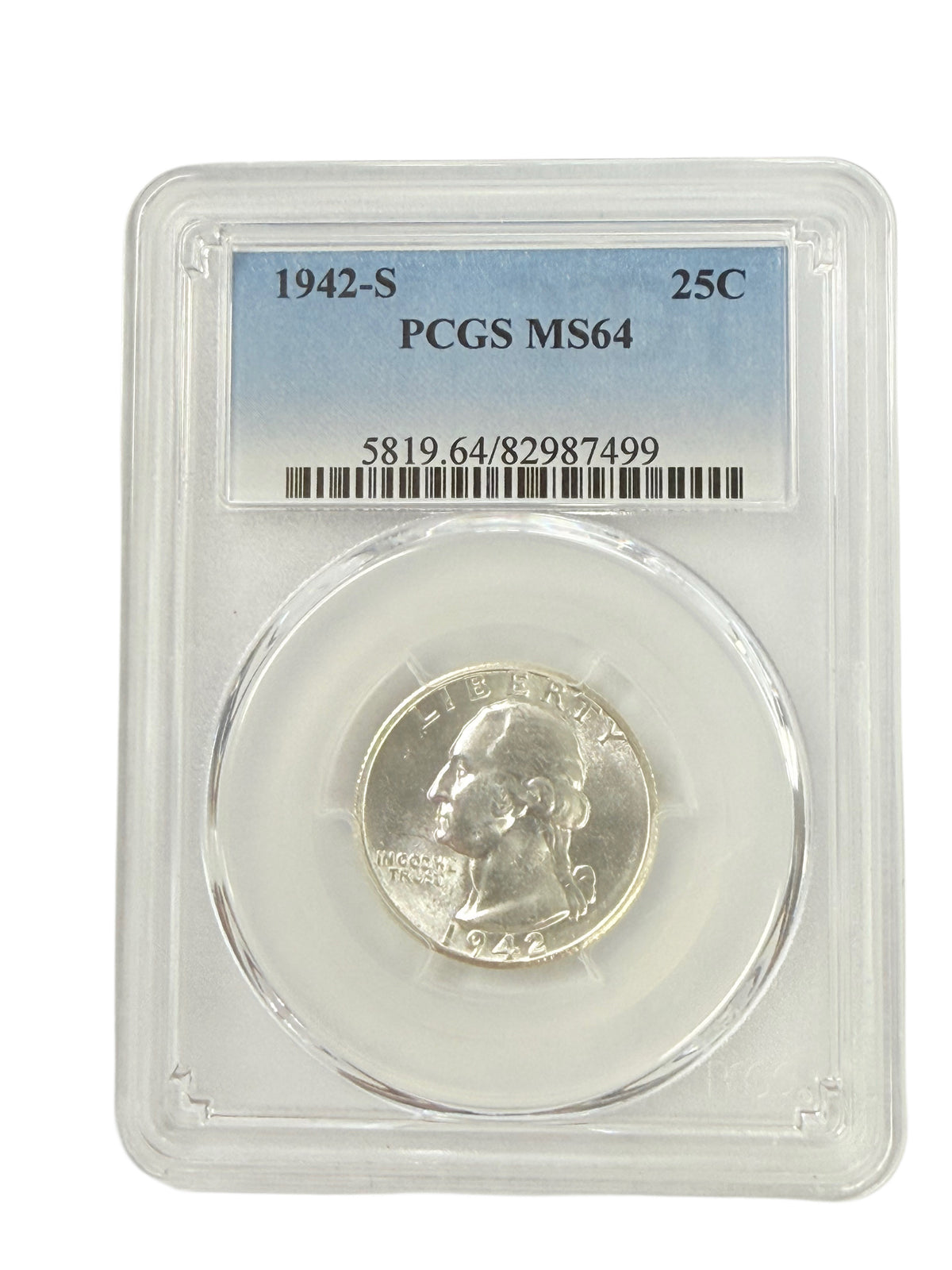1942-S Washington Quarter PCGS MS64