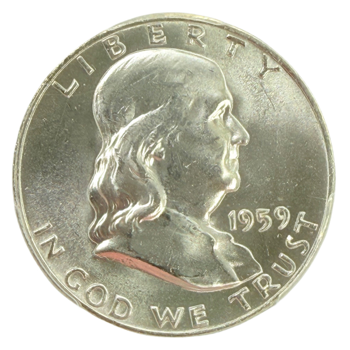 1959-D Franklin Half Dollar PCGS MS65 FBL