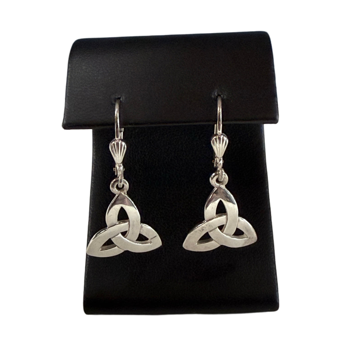Silver Trefoil Knot Earrings