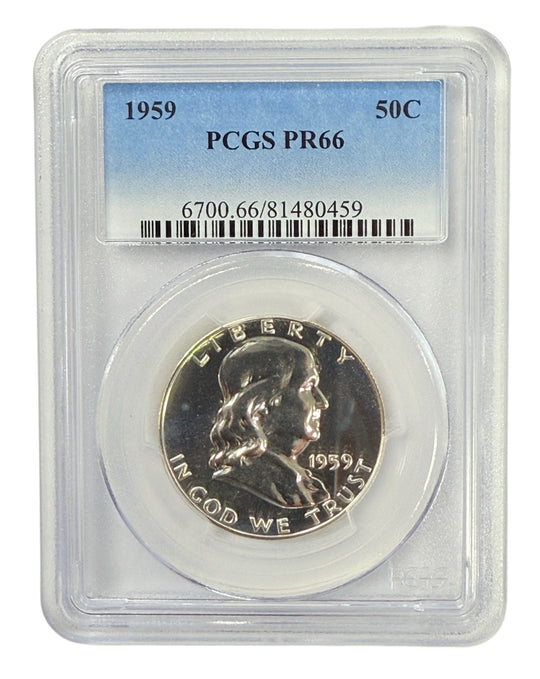 1959 Franklin Half Dollar PCGS PR66