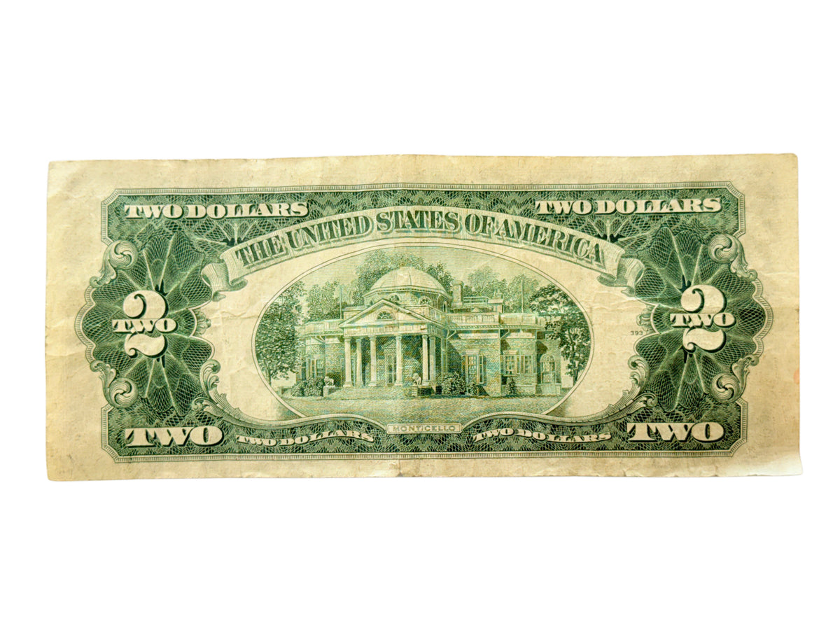 1953-B $2 Legal Tender Star Note (Fine Details) (Two Small Edge Tears)