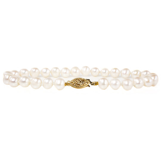 14 k Gold & Pearl Bracelet