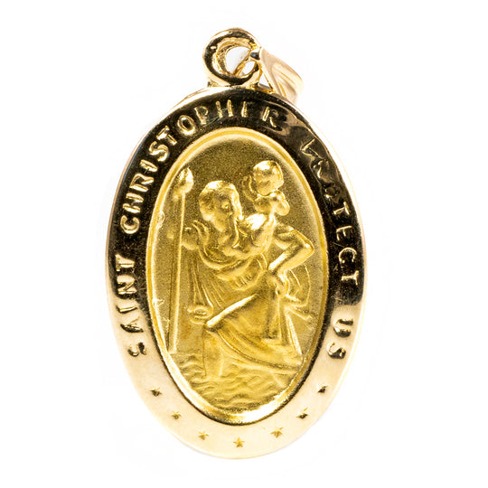 14 k Gold Saint Christopher Pendant